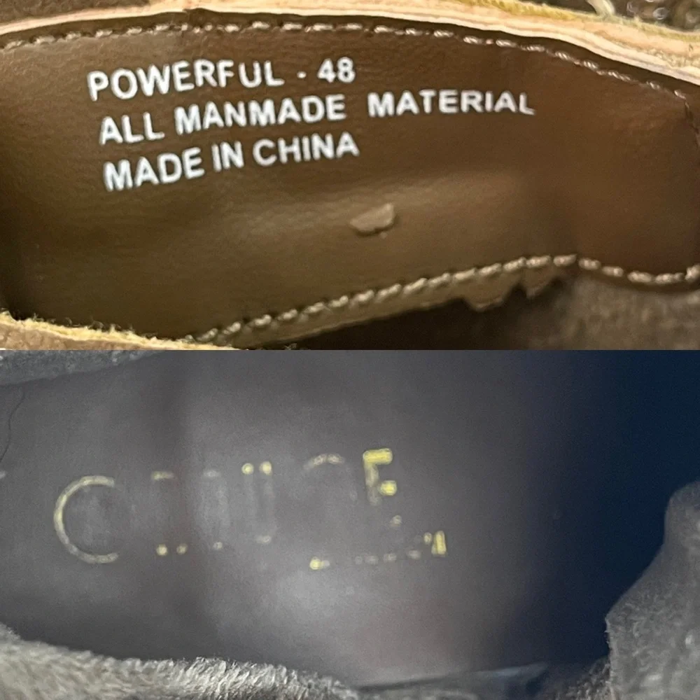 Rouge helium Light brown soft heeled lace up side zipper combat boots 7.5 - Picture 17 of 17